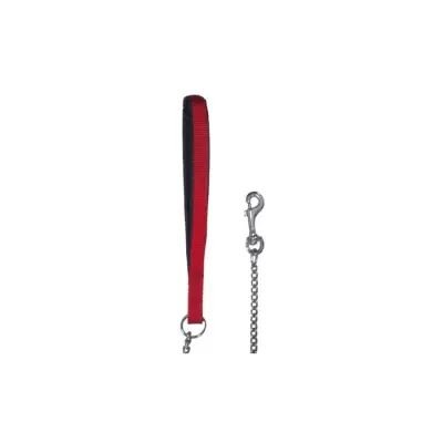 Eastland Soft Fabric Handle Metal Chain Leash for Cats and Dogs SS
