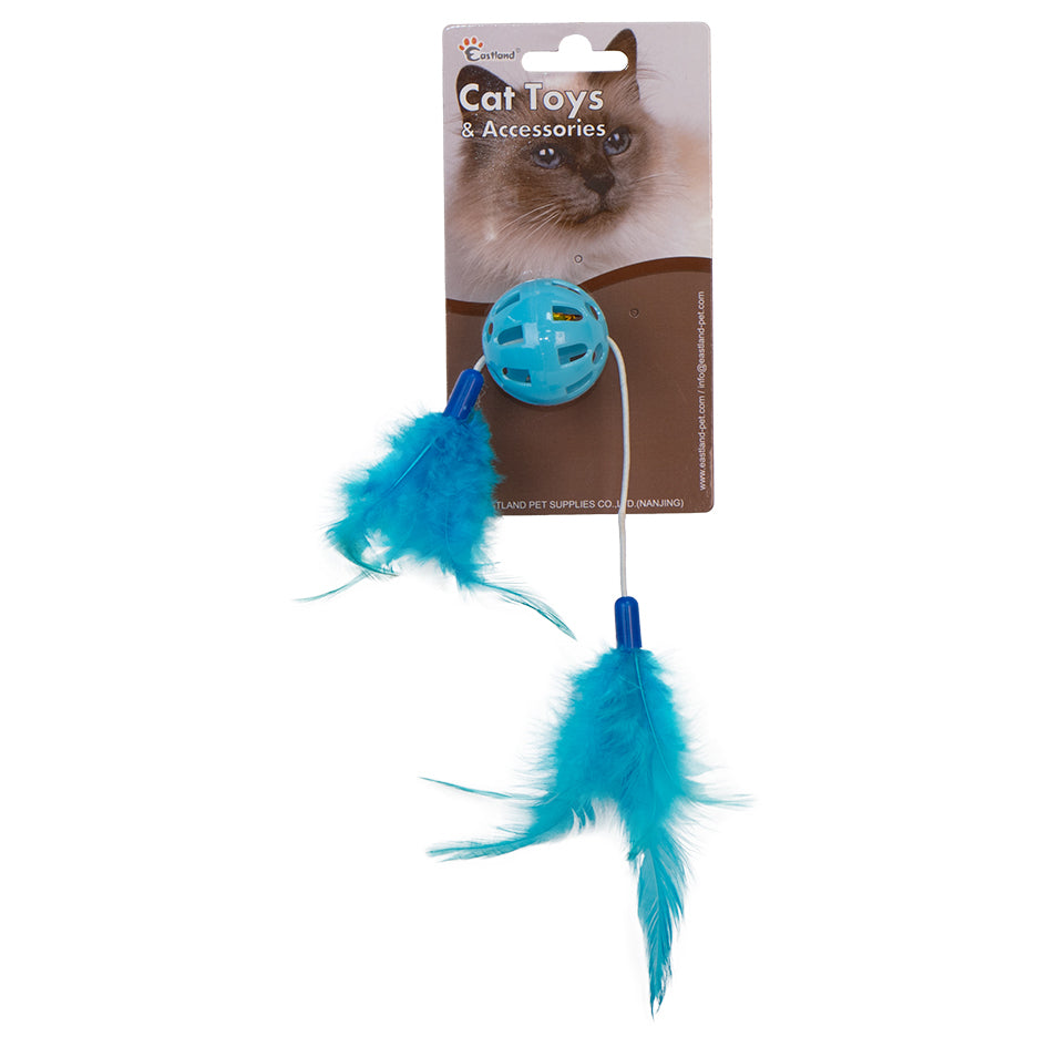 Eastland Feathered Bell Plastic Ball Cat Toy 4cm