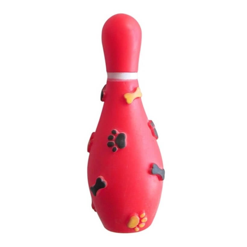 Eastland Vinyl Bowling Pin Squeaky Dog Toy for Play 14 cm