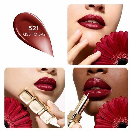 Guerlain KissKiss Shine Bloom 521 Kiss To Say High-Shine Lipstick