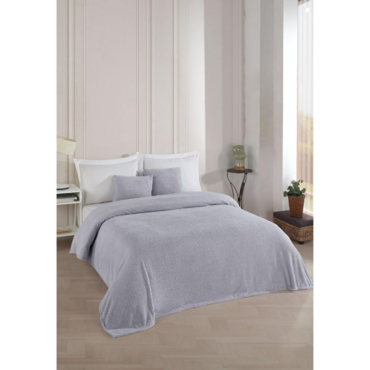 Wondel Bedspread & Blanket Set - Grey Polycotton Double Bedding 200x230cm Wondel Grey Polycotton Bedspread & Blanket Set bedspread set, double bed blanket, grey bedding, polycotton bedspread, bedroom decor, bedding for couples, comfortable bedding, stylish home decor, cozy bedding, double bedspread