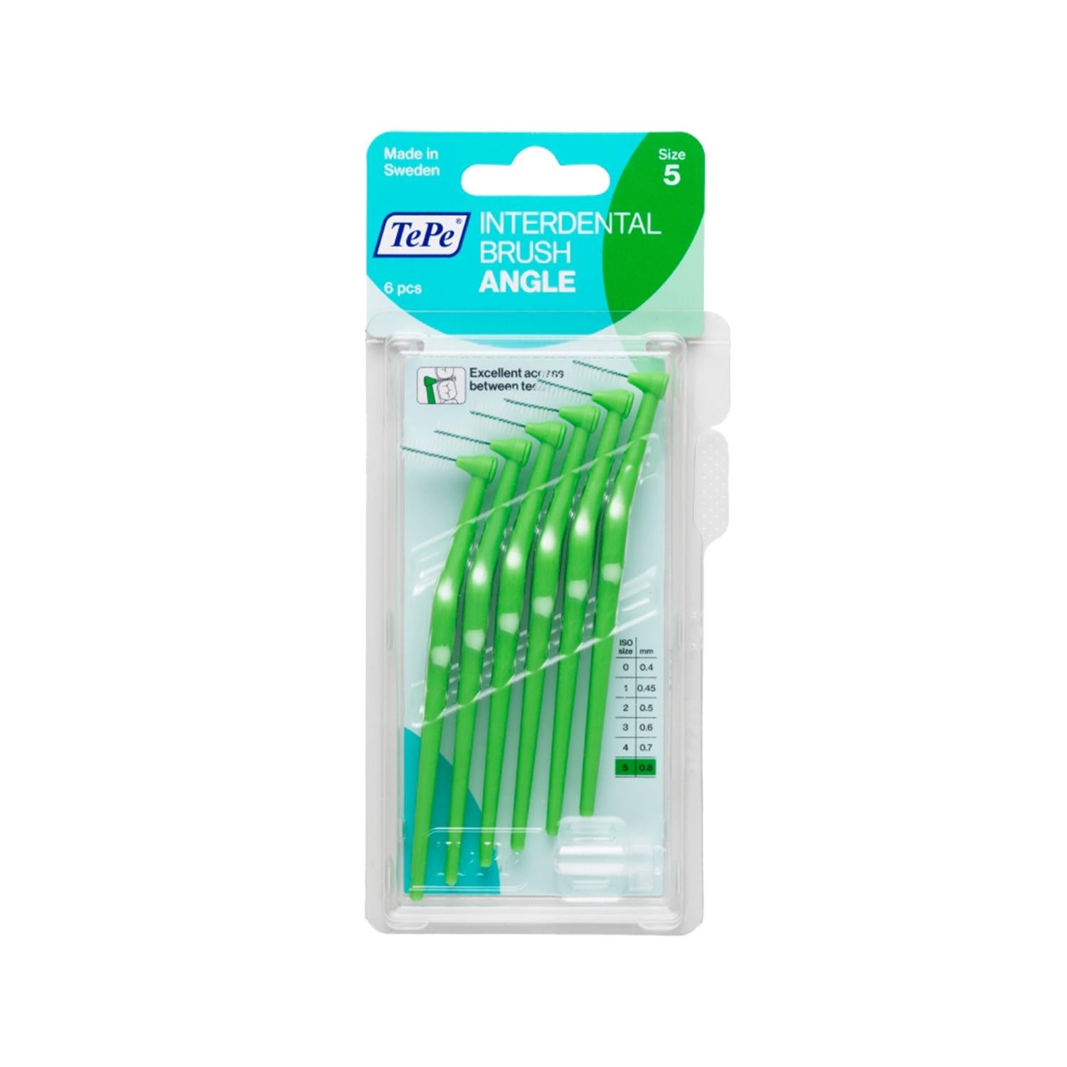 Tepe 0.8mm Green Interdental Brushes - 6 Pack: Gentle, Effective Cleaning for Tight Spaces, Promote Gum Health &amp; Preventative Dental Care Tepe 0.8mm Interdental Brush: Clean Tight Spaces &amp; Improve Gum Health interdental brush, Tepe interdental brush, 0.8mm interdental brush, small interdental brush, green interdental brush, dental floss alternative, interdental cleaning, gum health, between teeth cleaning, oral hygiene, tight interdental spaces, orthodontic treatment, preventative dental care, dental care, 