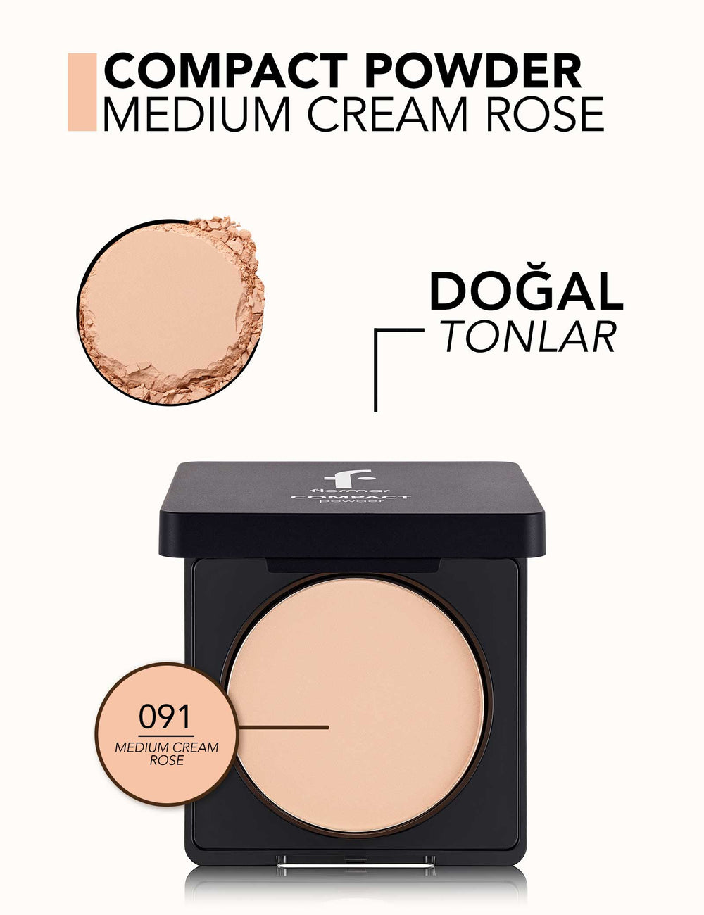 Flormar Compact Powder High Pigment Semi-Matte Finish 11g