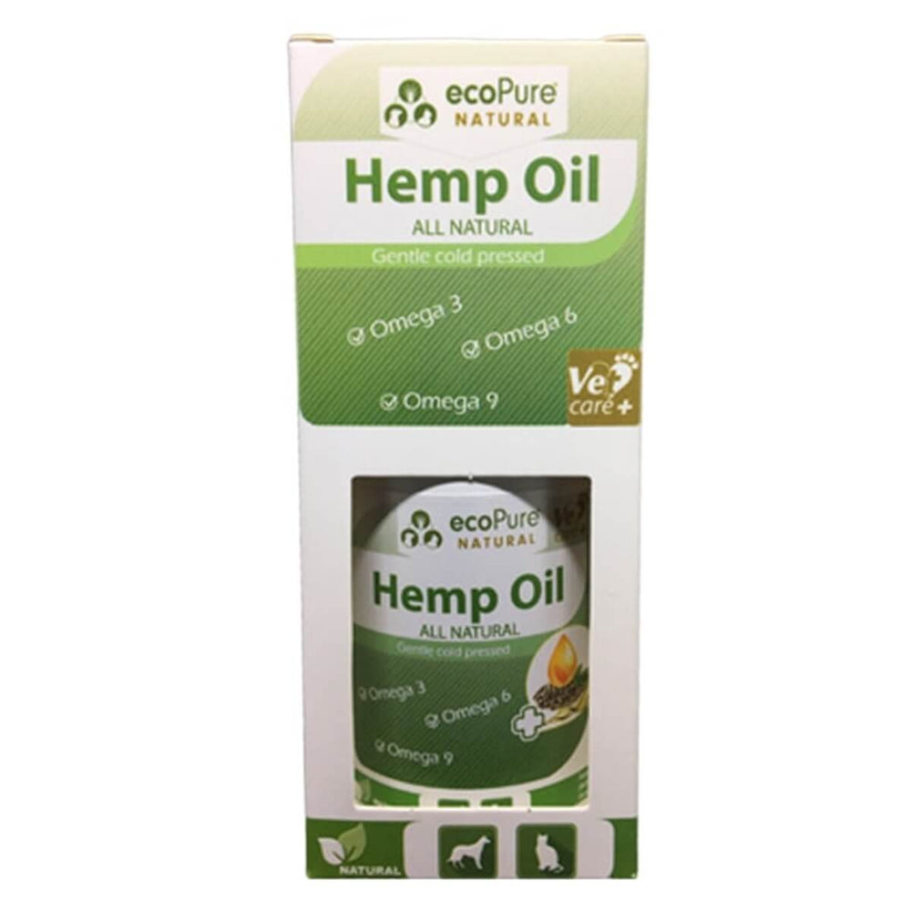Ecopure Hemp Oil Omega Supplement for Pets with Flaxseed 130 ml