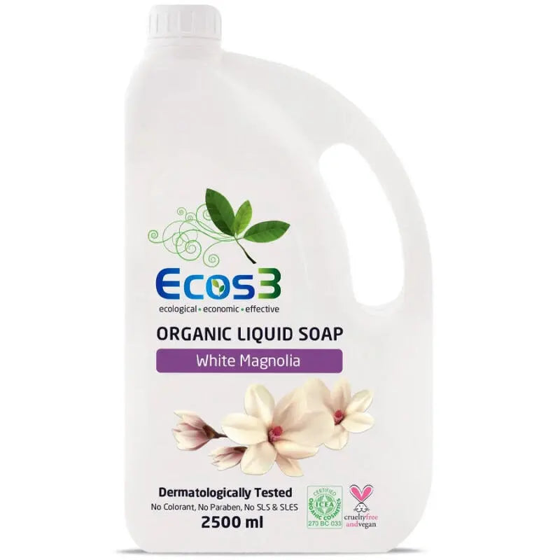 Ecos3 Organic Liquid Soap with White Magnolia 2500ml