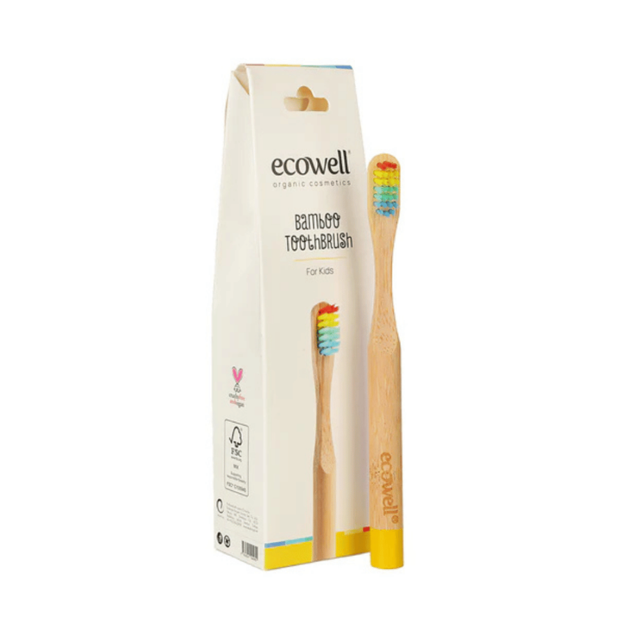 Ecowell Bamboo Kids Toothbrush Soft Bristles for Gentle Cleaning