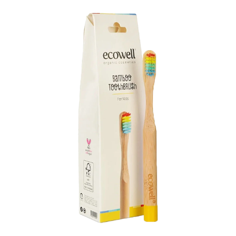 Ecowell Bamboo Kids Toothbrush Soft Bristles for Gentle Cleaning