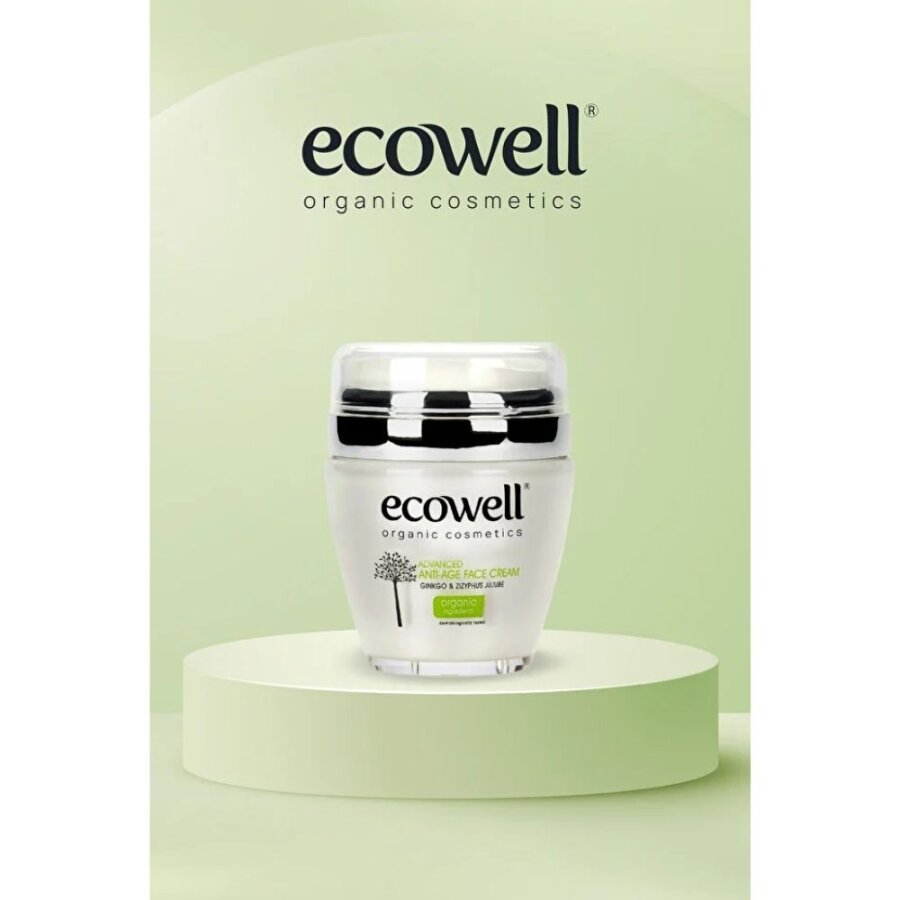 Ecowell Organic Ginkgo Diamond Face Cream for Aging Signs 50ml