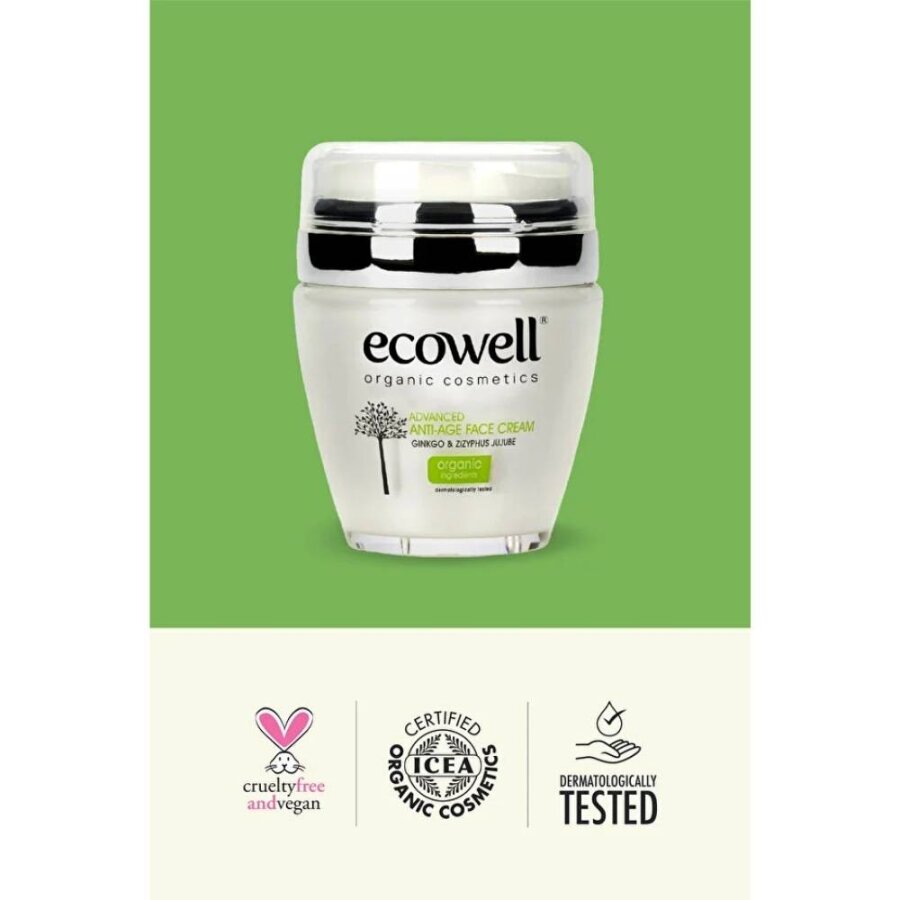 Ecowell Organic Ginkgo Diamond Face Cream for Aging Signs 50ml