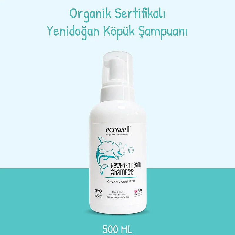 Ecowell Newborn Foam Shampoo with Aloe Vera 500ml
