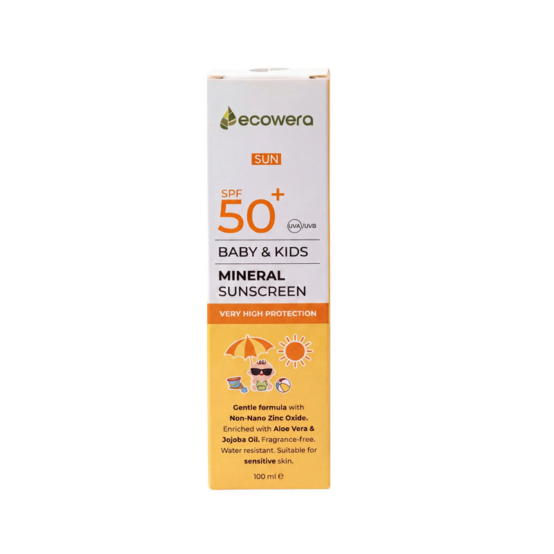 Ecowera Kids Mineral Sunscreen SPF50+ Water Resistant 100ml