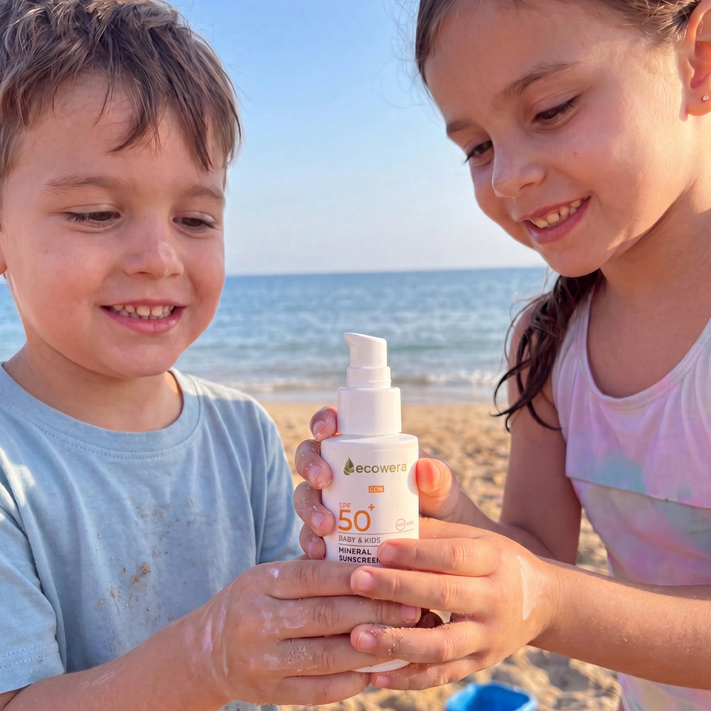 Ecowera Kids Mineral Sunscreen SPF50+ Water Resistant 100ml