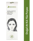Ecowera Natural Horsehair Facial Brush for Massage