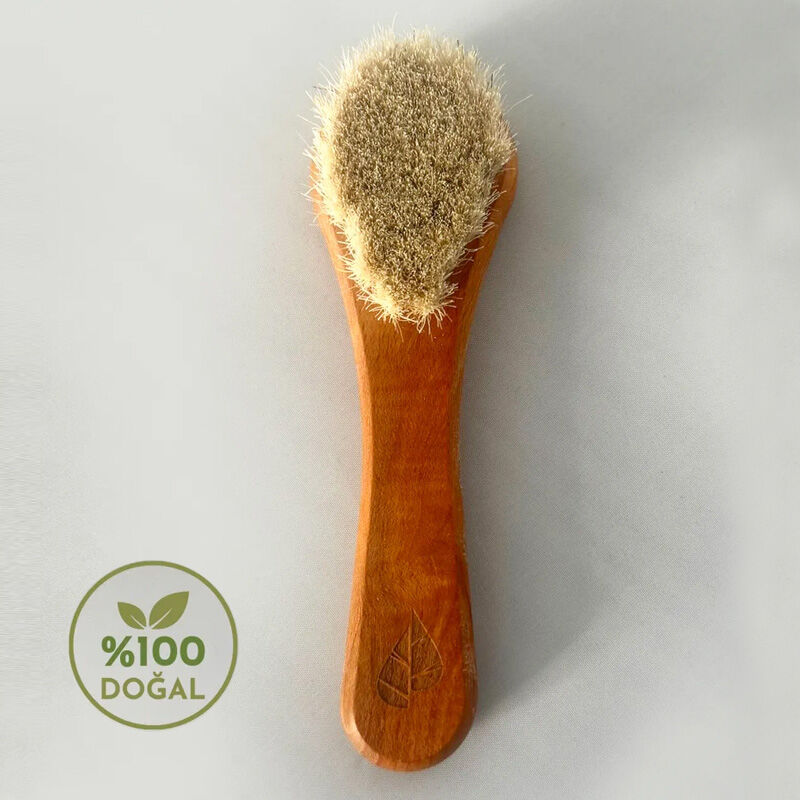 Ecowera Natural Horsehair Facial Brush for Massage