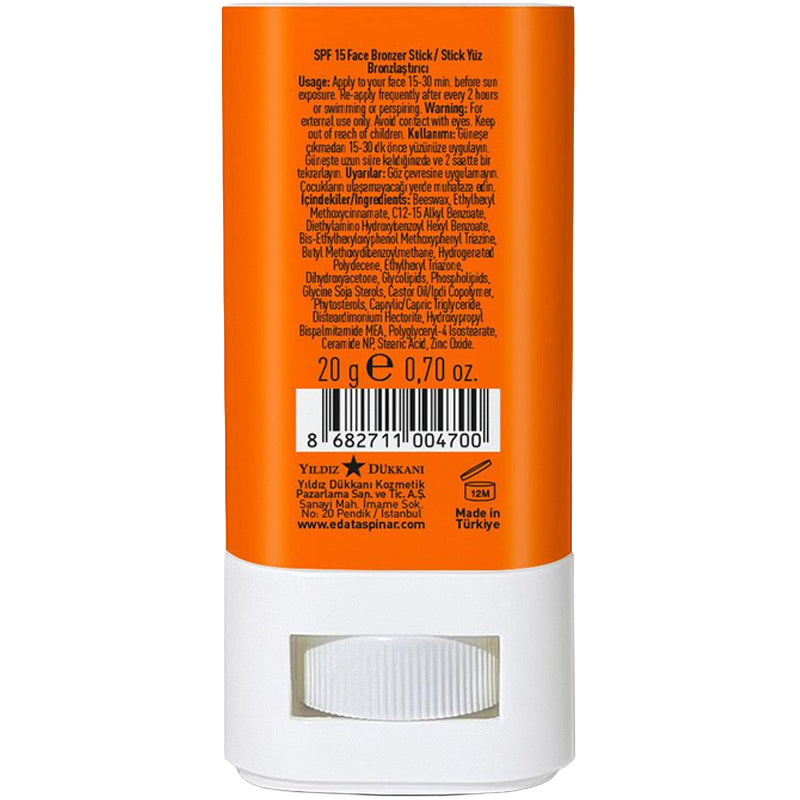 Eda Taspinar Face Bronzer SPF 15 Stick with Coconut Oil 20g