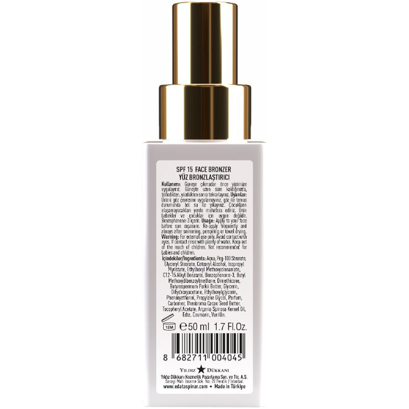 Eda Taspinar Face Bronzer SPF 15 Hydrating Lotion 50ml
