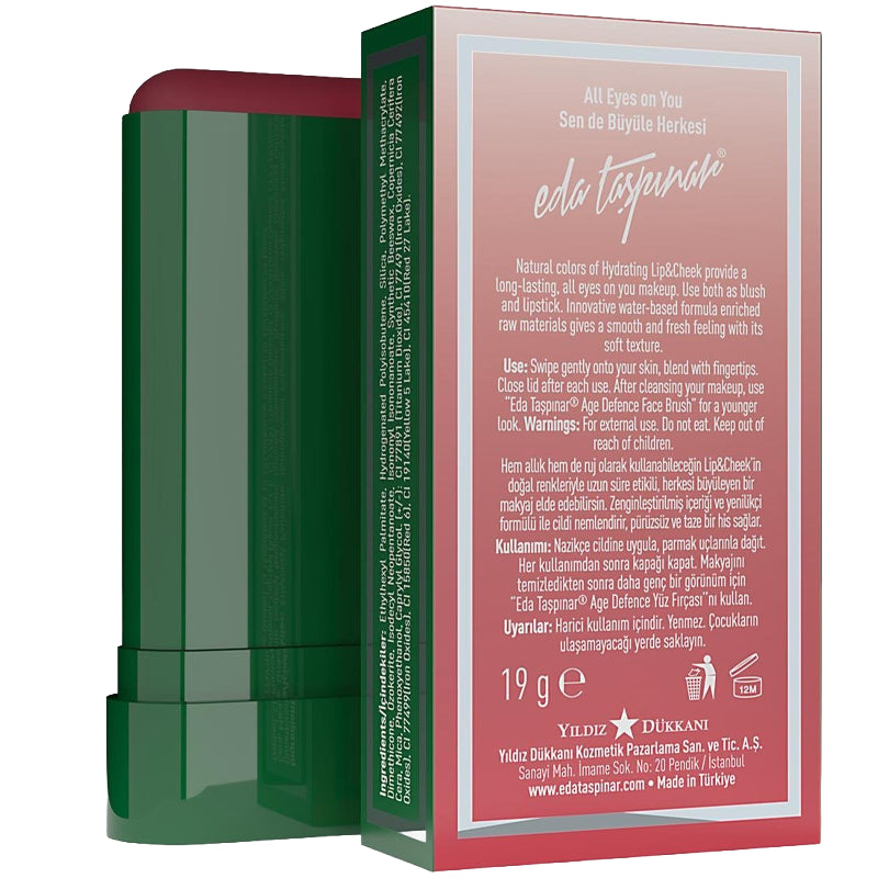 Eda Taspinar Lip & Cheek Cream Stick Blush Cherry Belle 19g