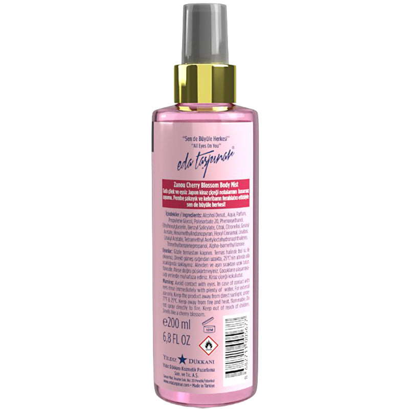 Eda Taspinar Zanou Cherry Blossom Body Mist Floral Scent 200ml