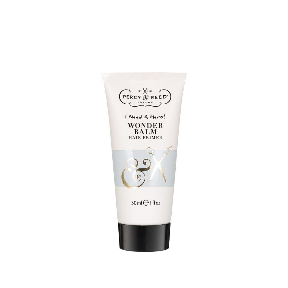 Percy & Reed I Need A Hero! Wonder Hair Care Balm: Leave-In Conditioner for Frizz Control, Styling & Shine - 30ml Travel Size Percy & Reed Hair Balm: Frizz Control & Leave-In Conditioner hair care balm, leave in conditioner, frizz control balm, Percy & Reed, hair styling product, hair balm, leave-in balm, hair conditioner, styling aid, frizz control, dry hair, damaged hair, convenient hair care, travel-friendly, shine, manageability, quick hair care, women's hair care, hair styling, hair smoothing, hair nou