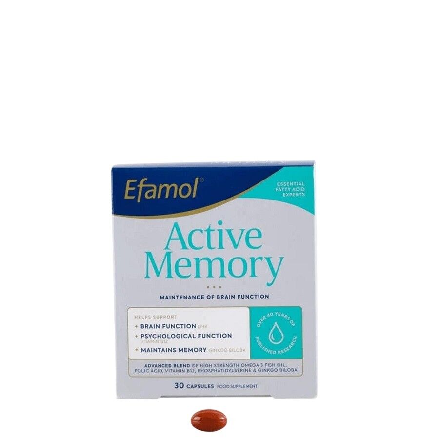 Efamol Active Memory Omega-3 & Ginkgo Support 30 Softgels