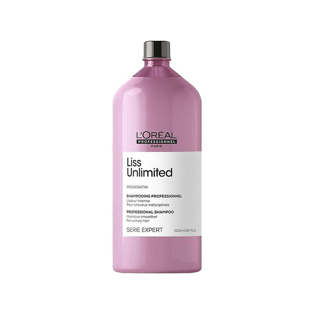 L'Oreal Professionnel Paris Liss Unlimited Shampoo - 1500ml Smoothing & Disciplining Hair Care for Unruly Hair, Professional Quality L'Oreal Professionnel Paris Liss Unlimited Shampoo 1500ml L'Oreal Professionnel Paris Shampoo, Liss Unlimited Shampoo, Smoothing Shampoo, Professional Hair Care, Large Volume Shampoo, Hair Smoothing Solution, Unruly Hair Care, Professional Hair Products, Serie Expert, Hair Care for Professionals, Smoothing and Disciplining Shampoo