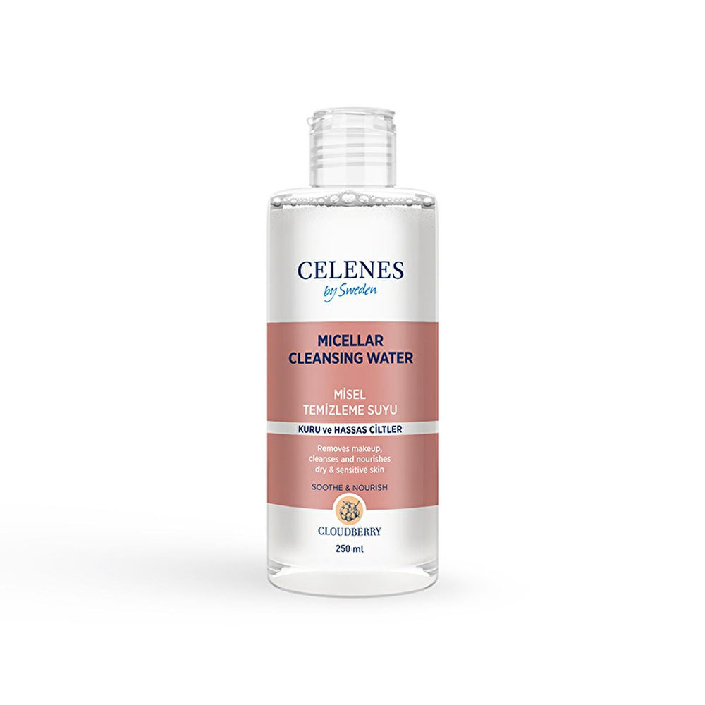 Celenes Micellar Cleansing Water for Sensitive Skin - Gentle Makeup Remover & Cleanser, 8.45 fl oz - Makeup Remover