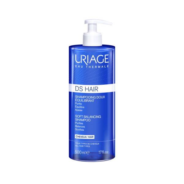 Uriage DS Hair Anti-Dandruff Shampoo 500ml - Gentle Daily Cleansing for All Hair Types - Shampoo