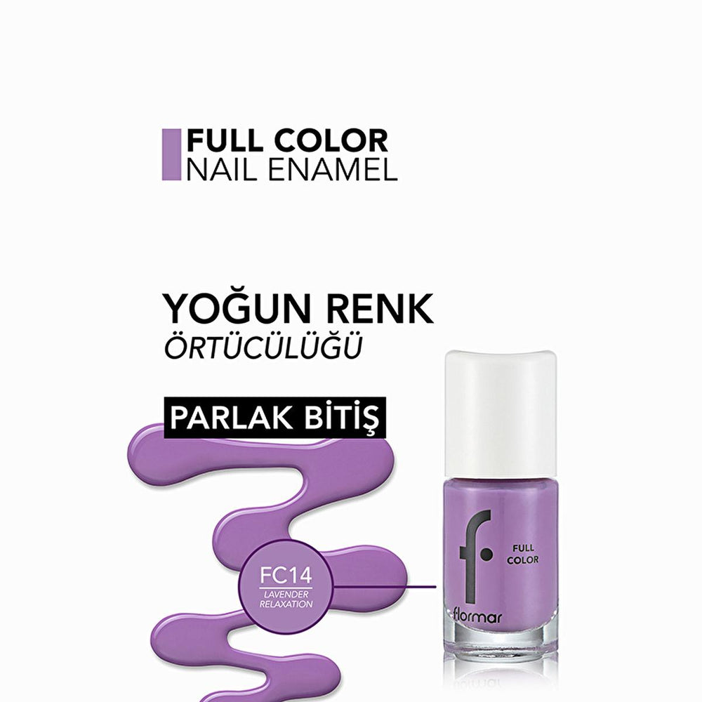 Flormar Full Color Ekstra Yoğun Pigmentli Oje - Highly Pigmented Nail Polish in Vibrant Colors - Nail Polish