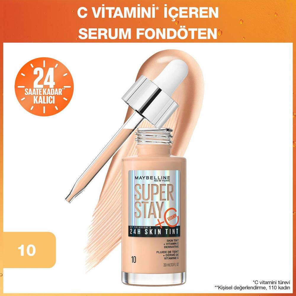 Maybelline New York Super Stay Vitamin C Skin Tint Foundation: Long Lasting, Light Coverage, Radiant, Natural Finish Maybelline Vitamin C Skin Tint: Light Coverage, Radiant Look skin tint foundation, vitamin c foundation, light coverage foundation, long lasting foundation, hydrating skin tint, Maybelline skin tint, radiant skin foundation, natural finish foundation, foundation, skin tint, vitamin c, light coverage, long lasting, hydrating, radiant skin, natural finish, makeup, beauty, cosmetics, women's mak
