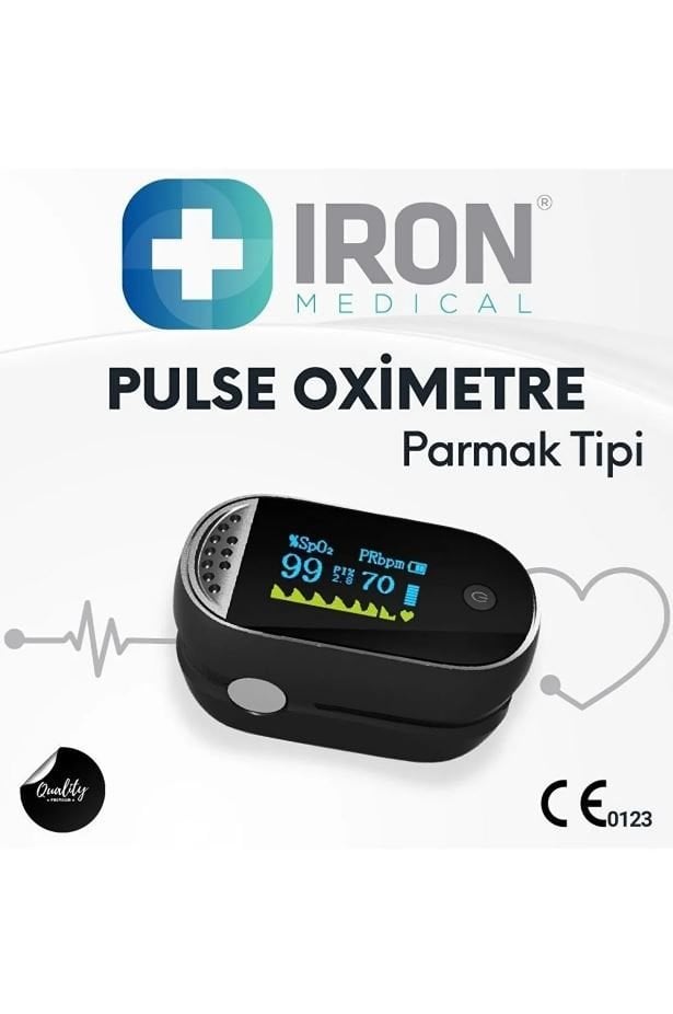Iron Medical Fingertip Pulse Oximeter for Oxygen Monitoring