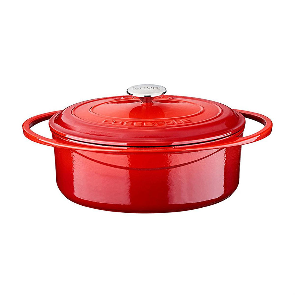 Lava Cast Iron Cookware - Durable Enamel Coated Oval Pot, 8.66 x 11.02 inches - Ideal for Home Cooks - view 2