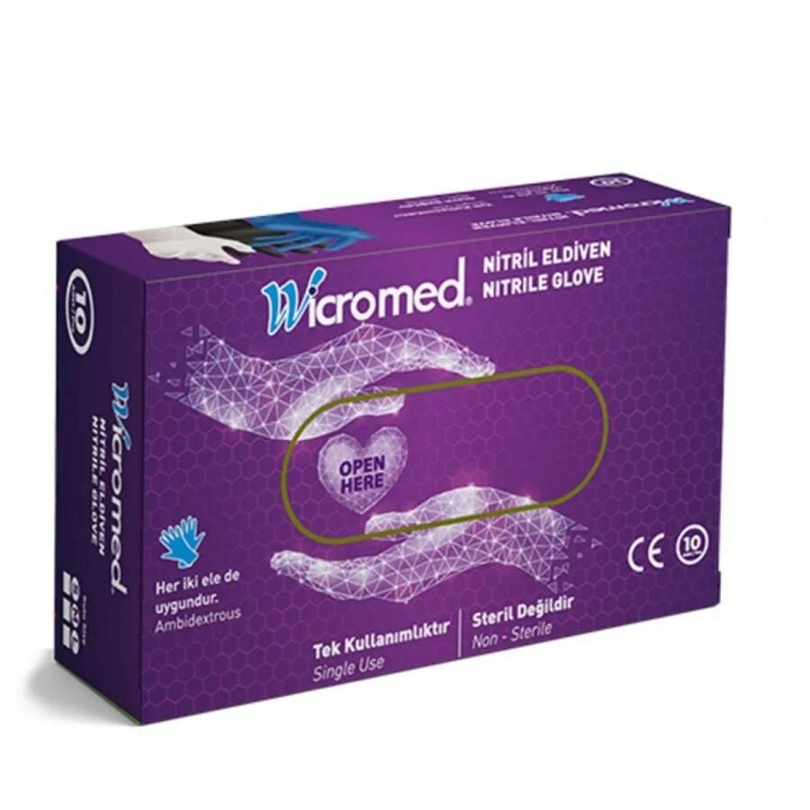 Wicromed Nitrile Gloves Small Size 10 Count