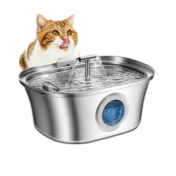 Electron Double Spout Stainless Steel Automatic Water Fountain 3.2L