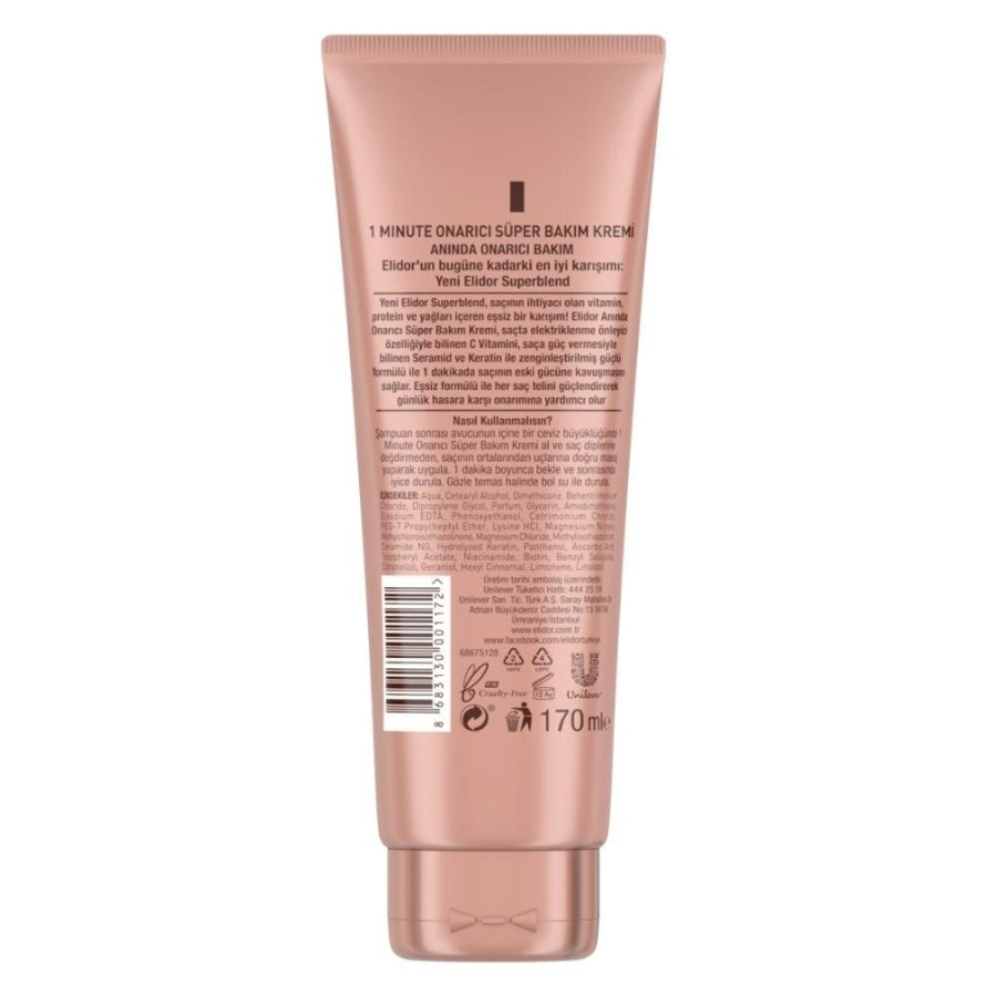 Elidor 1 Minute Repairing Super Conditioner with Arginine 170ml