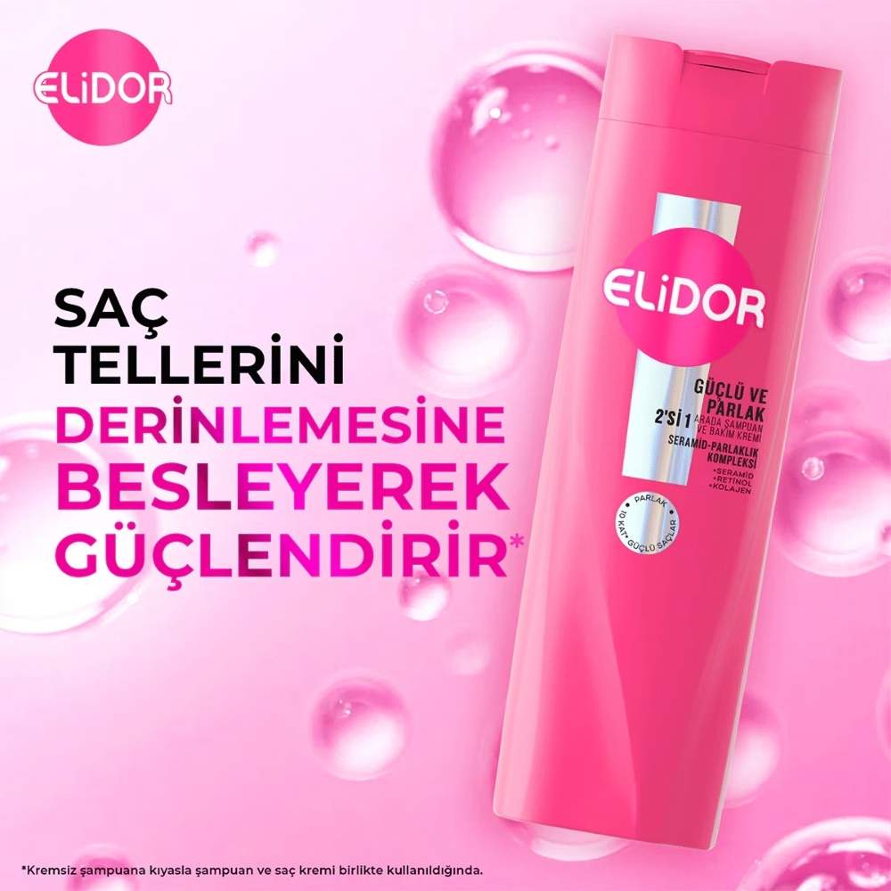 Elidor Strong &amp; Shiny 2in1 Shampoo for Dull Hair 400 ml