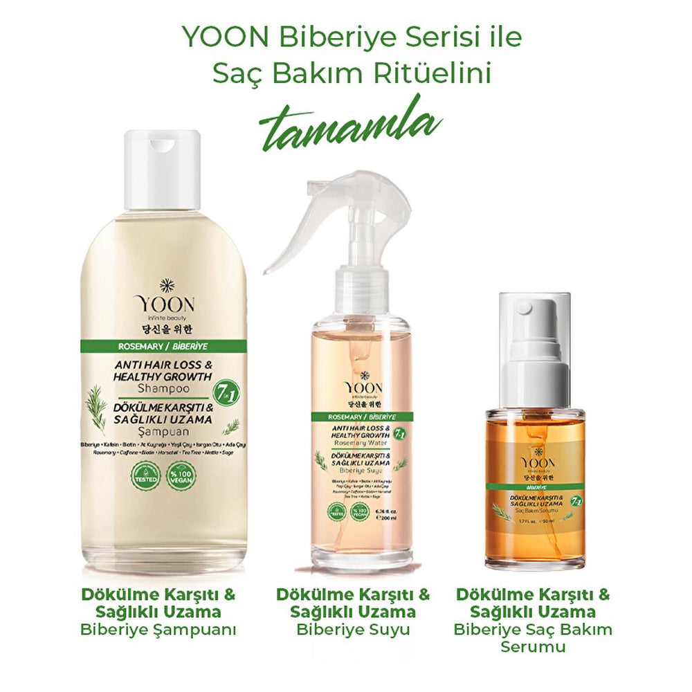 Yoon Hair Care Serum with Rosemary Extract - Anti-Hair Loss, Promotes Hair Growth & Healthier Scalp - Hair Mask