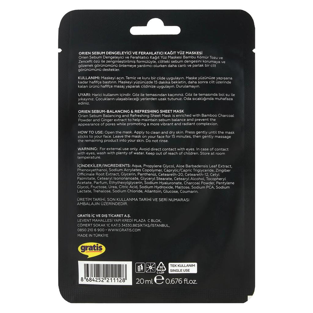 Orien Balancing & Refreshing Sheet Mask 20 ml