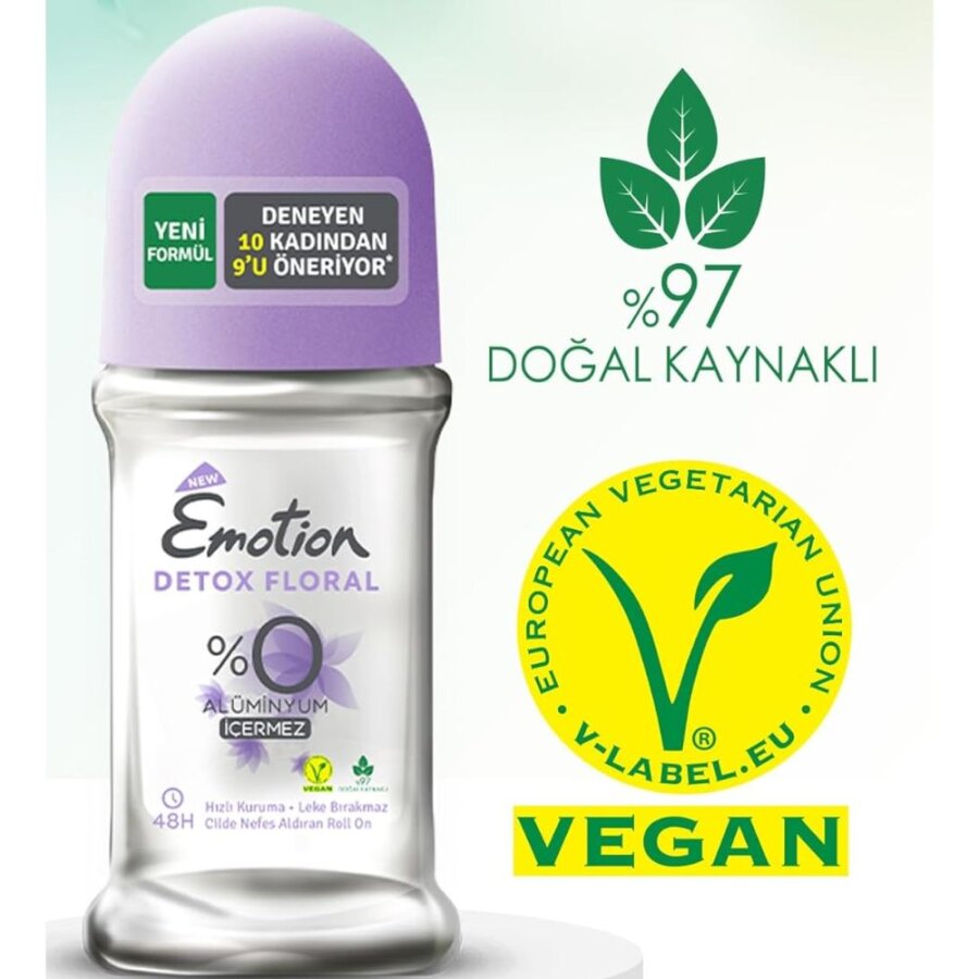 Emotion Detox Floral Deodorant Roll-On for Women 50ml