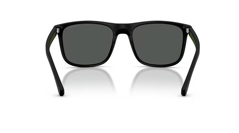 Emporio Armani Matte Black Men's Square Sunglasses 56mm