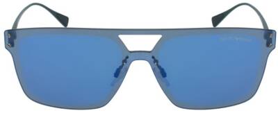 Emporio Armani 2048 3173/55 Green Metal Mirror Sunglasses