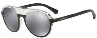 Emporio Armani 4067 5522/6G Square Sunglasses in Clear Black