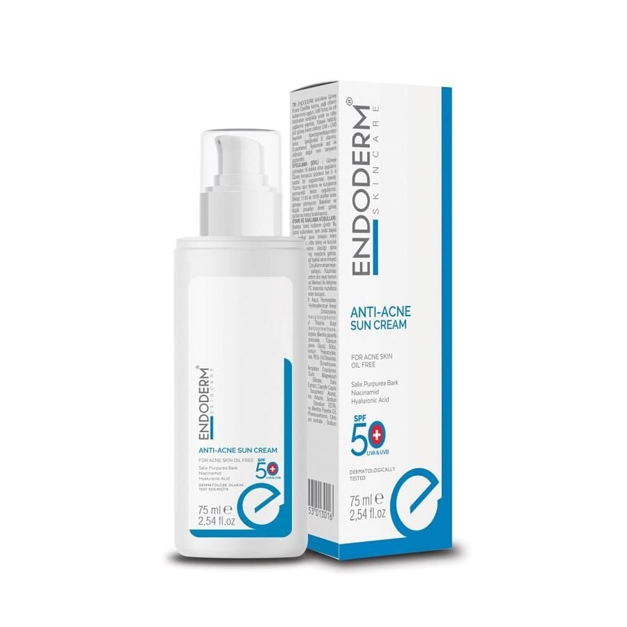 Endoderm Skincare Anti Acne Sun SPF50 Protective Cream 75 ml