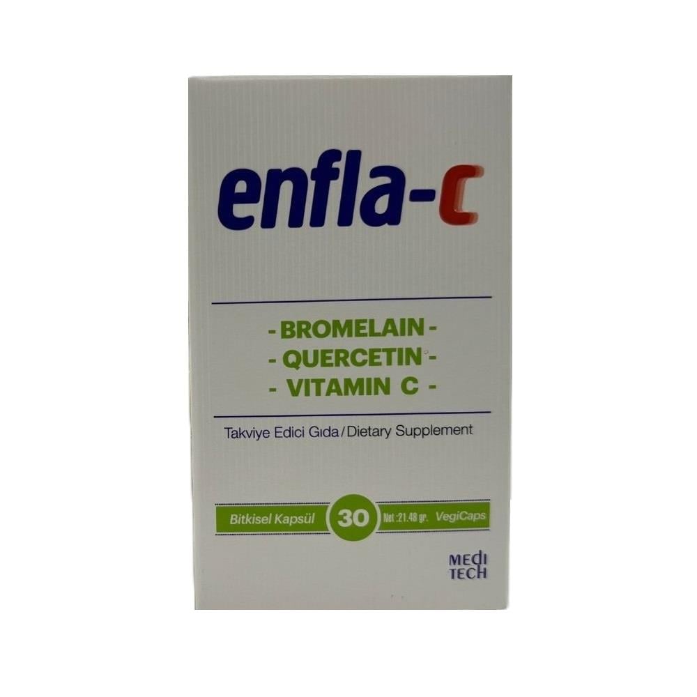 Enfla-C Dietary Supplement - Bromelain Vitamin C Quercetin Capsules for Immune Support - image 2