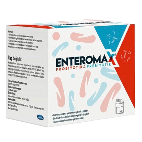 Vitallin Enteromax Probiotic & Prebiotic Powder 30 Sachets