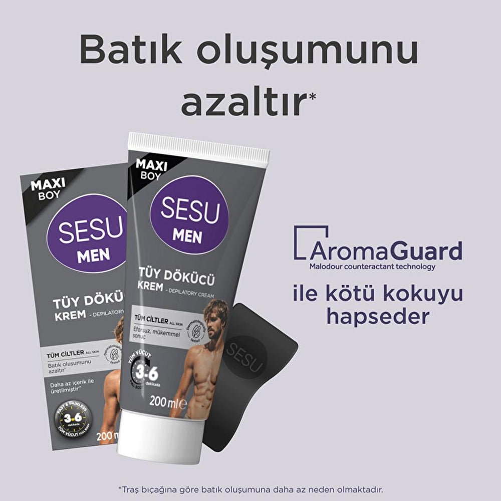 Sesu Men Tüy Dökücü Krem Tüm Ciltler 200 ml