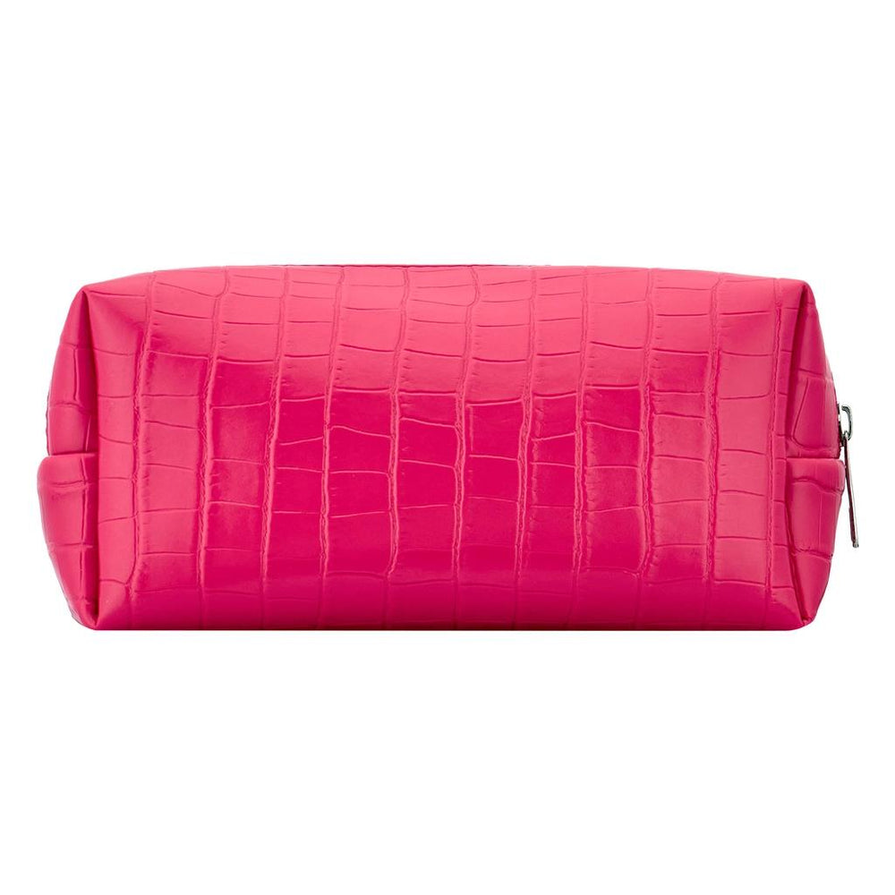 Eklips Fuchsia Croco Makeup Bag Stylish Travel Organizer