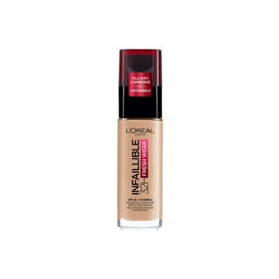 Loreal Paris Infaillible 32H Fresh Wear Vitamin C Foundation - Long Lasting, Natural Finish, 145 Rose Beige Loreal Paris Infaillible 32H Foundation - Long Lasting & Natural Loreal Paris Infaillible Foundation, Long Lasting Makeup, Vitamin C Enriched Foundation, Non-comedogenic Makeup, Sweat Resistant Foundation, Foundation Makeup, Makeup for Daily Use, Skincare-infused Cosmetics, Natural Finish Foundation, 32H Fresh Wear, Rose Beige Foundation, Cosmetic Products, Beauty Essentials, Makeup Products