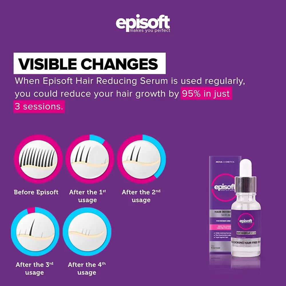 Episoft Hair Inhibitor by Bubbly Hair Remover for Women