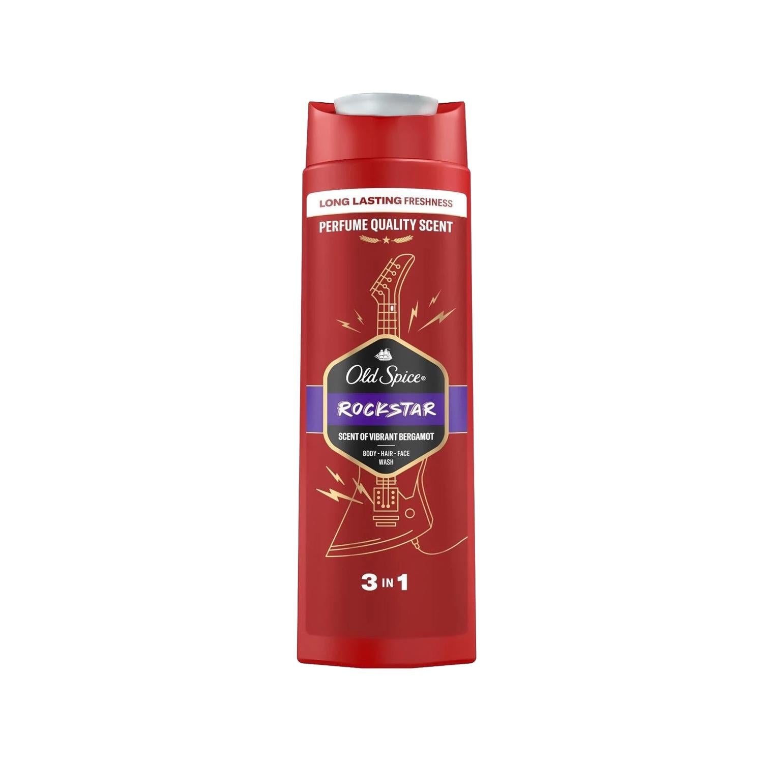 Old Spice Rockstar 3-in-1 Shower Gel and Shampoo for Men - 13.53 fl oz, Multi-Functional Personal Care Old Spice Rockstar 3-in-1 Shower Gel & Shampoo - 13.53 fl oz Old Spice Rockstar, 3-in-1 shower gel and shampoo, mens grooming products, multi-functional personal care, body and hair care products, masculine grooming, personal care for men, shower gel, shampoo, refreshing shower, travel personal care