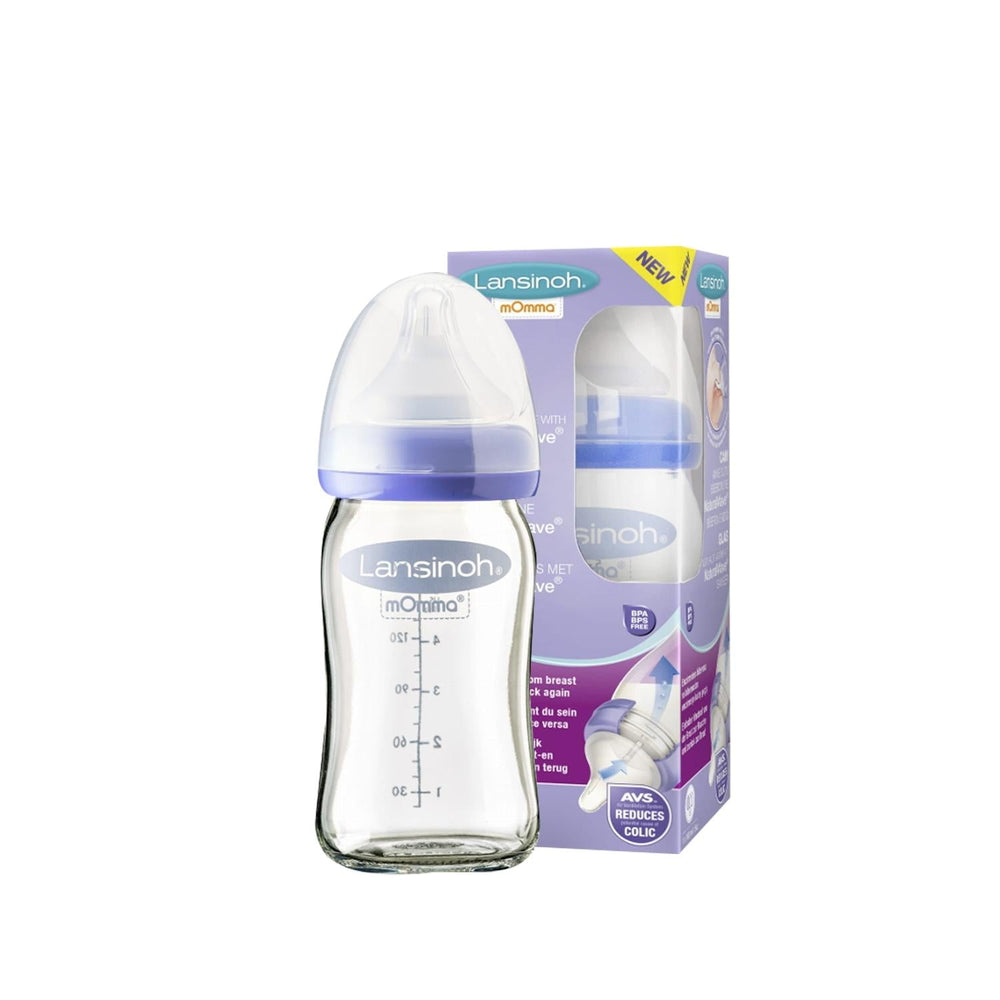 Lansinoh Glass Feeding Bottle 160ml + NaturalWave Bottle Teat Slow Flow - image 17